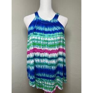 Women's Summer Boho Tie Dye Sleeveless Top Size M